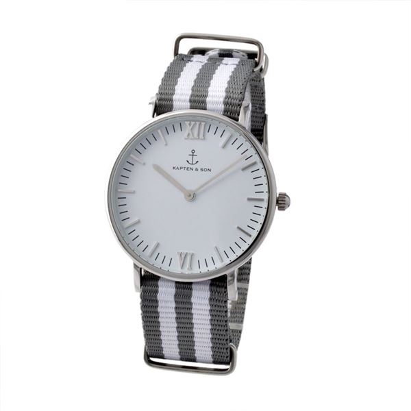 KAPTEN&SONS(キャプテンアンドサン) Campina-N-SWSP ナイロン 36mm シルバー【代引不可】【ポイント10倍】