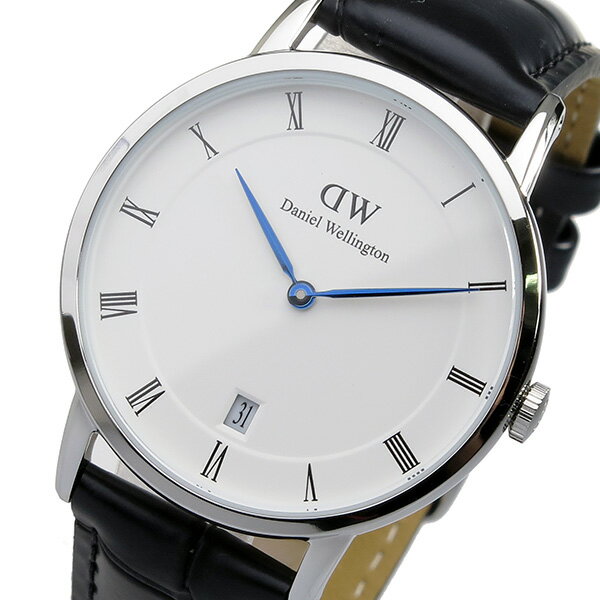 ダニエル ウェリントン ダッパー リーディング/シルバー 34mm 腕時計 時計 DW00100117【ポイント10倍】【楽ギフ_包装】