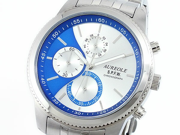 オレオール AUREOLE クロノグラフ 腕時計 時計 SW-575M-5【楽ギフ_包装】【ポイント10倍】