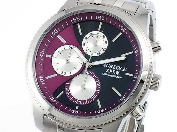 オレオール AUREOLE クロノグラフ 腕時計 時計 SW-575M-7【楽ギフ_包装】【ポイント10倍】