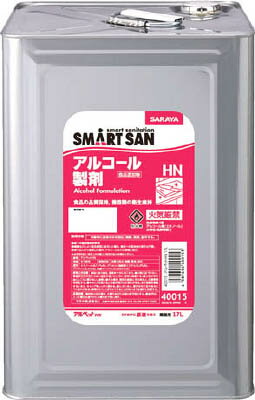 サラヤ SMART SAN食品添加物アルコール製剤 アルペットHN 17L【40015】(労働衛生用品・除菌・漂白剤)