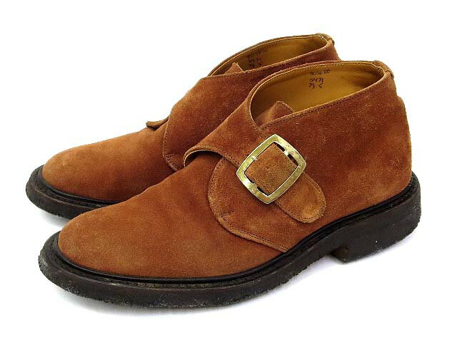TRICKER'S トリッカーズ 5971 スエード モンク ストラップ チャッカブーツ 7.5 ブラウン 茶 メンズ 【中古】【ベクトル 古着】 171115 古着 買取&販売 ベクトルイズム