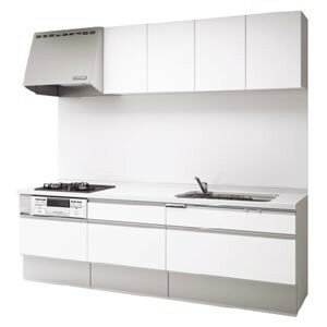 パナソニック システムキッチン ラクシーナ L型ベーシック 幅600mmコンロプラン 間口2400×1800 食洗機なし 扉グレード10 シルバー色ストッカー商品のみ