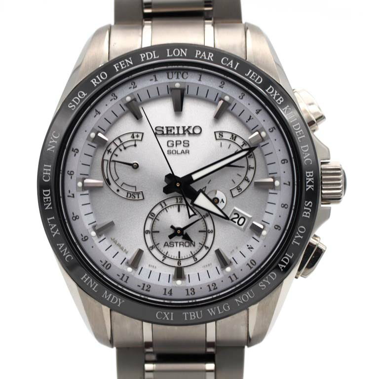 セイコー SEIKO アストロン SBXB047 8X52-0AD0 GPS衛星電波 チタン クォーツ デュアルタイム ソーラー 【美品】 【リッチタイム】【中古】