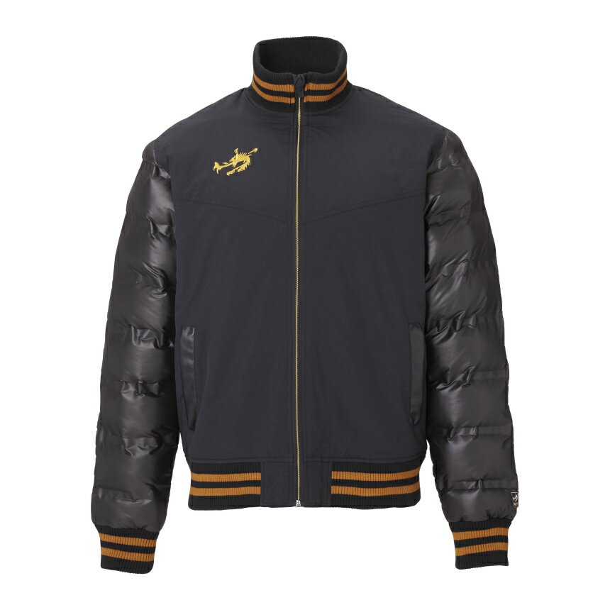 「RAWLINGS」ローリングス 防寒 防風 中綿入りジャケット【BLACK LABEL】 AOS7F01 フルジップジャケット B