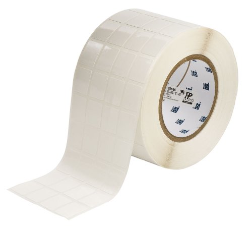 【Brady THT-91-498-5 0.75 Width x 0.937 Height B-498 Vinyl Cloth Semi-Gloss Finish White Thermal Transfer Printer Label (5000 per Roll) by Brady】 Brady THT-91-498-5 0.75 Width x 0.937 Height B-498 Vinyl Cloth Semi-Gloss Finish White Thermal Transfer Prin