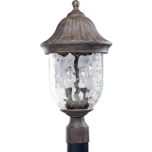 【送料無料】【Progress Lighting P5429-87 2-Light Post Lantern with Optic Hammered Clear Glass to Complement The New Fieldstone Finish Fieldstone by Progress Lighting】 b000k2aqbg