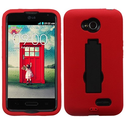 【MyBat Symbiosis Stand Protector Cover for LG Optimus Exceed - Retail Packaging - Black/Red by MyBat】 b00kfw8gqs
