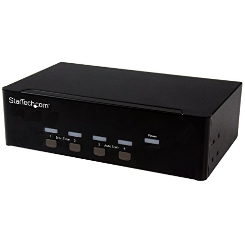 【送料無料】【StarTech.com 4-port KVM Switch with Dual VGA and 2-port USB Hub - USB 2.0 - KVM / audio / USB switch - USB - 4 x KVM / audio / USB - 1 local user - desktop】 b00zr19enq