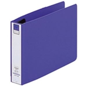 【全国送料無料】(業務用100セット) LIHITLAB リング式ファイル 【B6/2穴】 ヨコ型 背幅:36mm F-870U-8 青【ポイントアップ中】