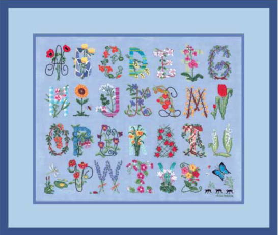 【送料無料】ル・ボヌール・デ・ダム Le Bonheur des Dames クロスステッチ プチポワン Abécédaire fleurs アルファベットフラワーサンプラー キット 刺しゅう フランス 1140