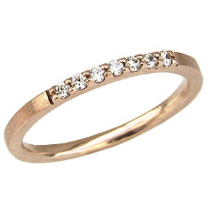 ピンキーリング ダイヤモンド リング 指輪 リング ピンクゴールド K18 ダイヤモンド 0.07ct【RCP】