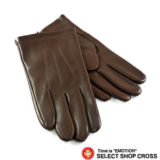 ALPO アルポ メンズ グローブ ナッパ NAPPA GLOVES MEN 8.5 (約23cm) 羊革 ウール100% CONKER ブラウン alpo-naglmen-con【着後レビューを書いて1000円OFFクーポンGET】