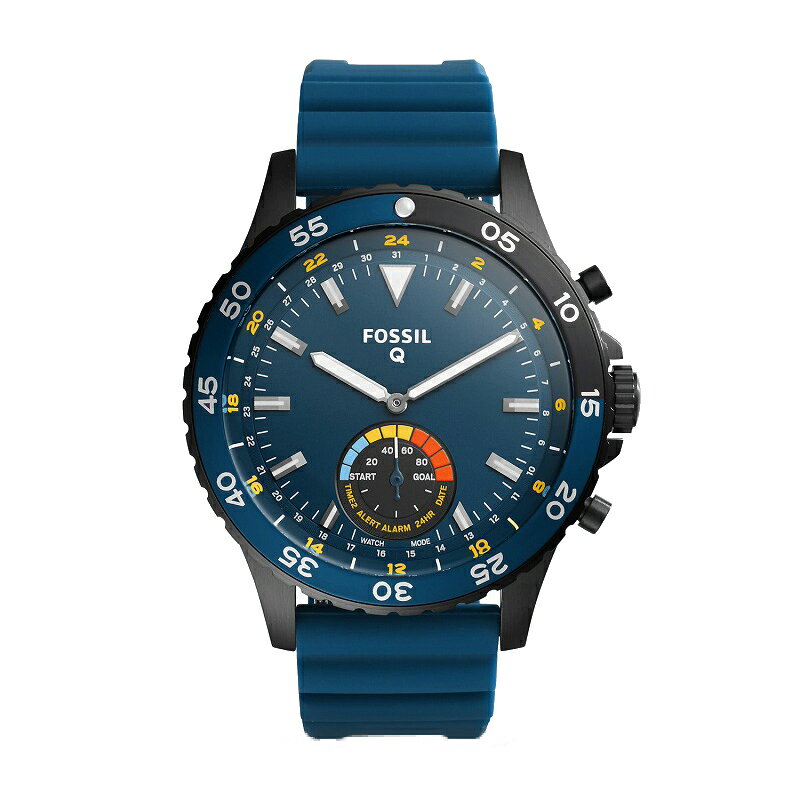 フォッシル スマートウォッチ Fossil FTW1125 Q Hybrid Smartwatch Crewmaster Blue Silicone海外お取り寄せ商品 米国正規商品 送料無料【smtb-tk】