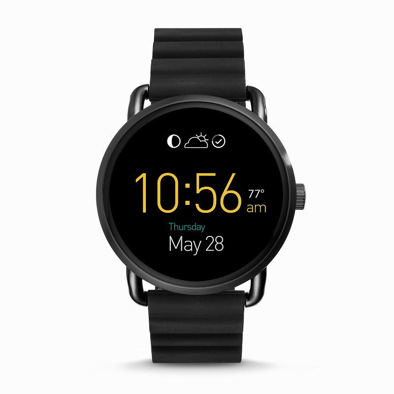 フォッシル スマートウォッチ Fossil FTW2103 Q Gen 2 Smartwatch Wander Black Silicone海外お取り寄せ商品 米国正規商品 送料無料【smtb-tk】