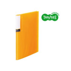 生活用品・インテリア・雑貨 (まとめ)TANOSEE クリアブック(透明表紙) A4タテ 12ポケット オレンジ 60冊