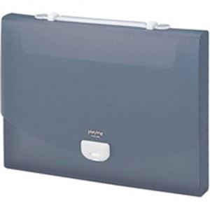 文具・オフィス用品 (業務用50セット) セキセイ プレイングケース AP-952 A4 グレー 【×50セット】