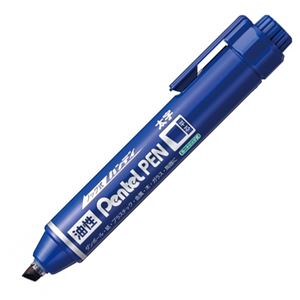 生活用品・インテリア・雑貨 (まとめ) ぺんてる 油性マーカー ノック式ハンディ Pentel PEN 太字平芯 青 NXN60-C 1本 【×40セット】