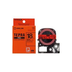文具・オフィス用品 (業務用30セット) キングジム テプラPROテープSK18R 蛍光赤に黒文字 18mm 【×30セット】