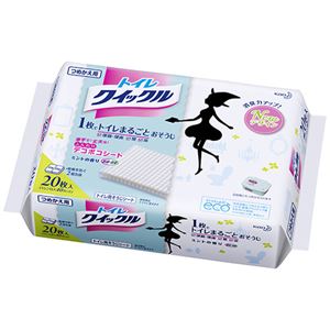 生活用品・インテリア・雑貨 (まとめ) 花王 トイレクイックル つめかえ用ジャンボパック 1パック(20枚) 【×10セット】
