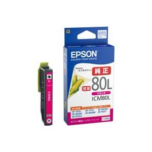 パソコン・周辺機器 (業務用40セット) エプソン EPSON インクカートリッジ ICM80L マゼンダ 【×40セット】