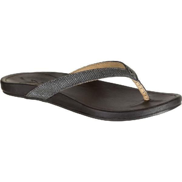 (取寄)オルカイ レディース Hi'ona フリップ フロップ Olukai Women Hi'ona Flip Flop Pewter/Black