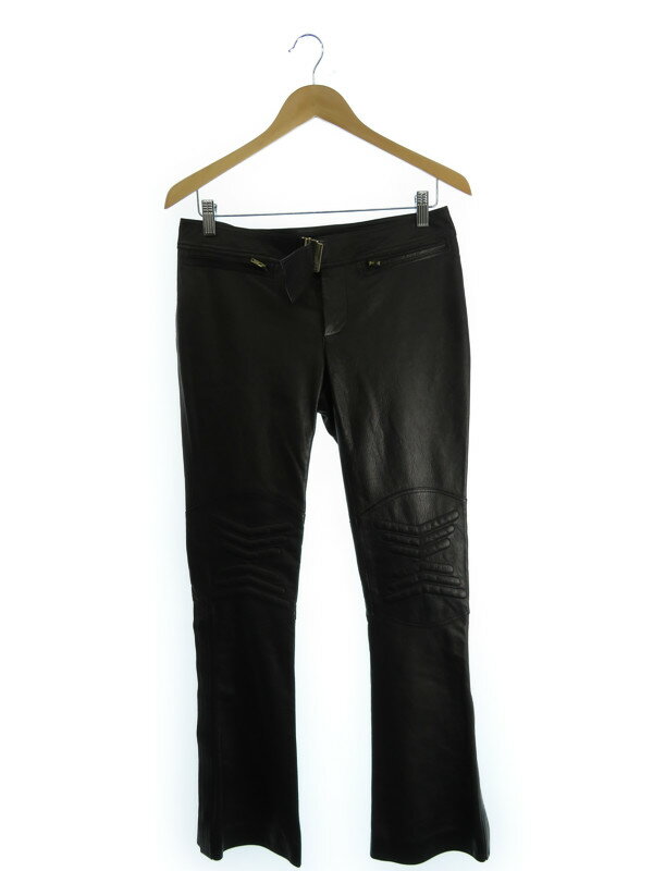 【GUCCI】【ボトムス】グッチ『レザーパンツ size40』レディース 1週間保証【中古】b03f/h20AB