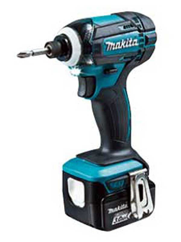 マキタ『充電式インパクトドライバ』TD138DRFX 青 14.4V リチウムイオン3.0Ah×2 アプト 充電器【中古】b02t/h03S