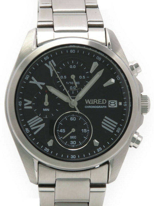 【SEIKO】【WIRED】【‘16年購入】セイコー『ワイアード クロノグラフ』AGAT404 メンズ クォーツ 1週間保証【中古】b05w/h11AB