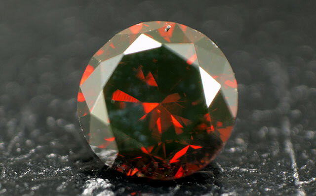 ブラウンダイヤモンド (トリートメント) ルース(裸石) 0.156ct, Fancy Dark Reddish Brown (treatment), I-1 【 中央宝石研究所ソーティング袋付 】【 送料無料 】【楽ギフ_包装選択】【楽ギフ_のし宛書】【楽ギフ_メッセ入力】【round010】【round015】