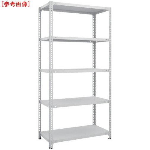 トラスコ中山 TRUSCO セミボルトレス軽量棚 W875XD300XH1800 5段 W色 SBL6335W