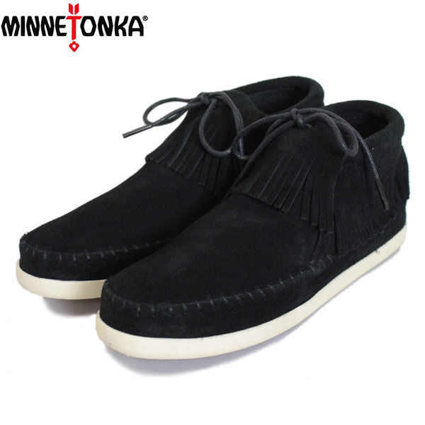正規取扱店 MINNETONKA(ミネトンカ) VENICE(ヴェニス) #459 フリンジショートブーツ BLACK レディース MT427
