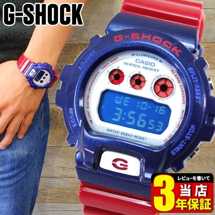 カシオ CASIO Gショック ジーショック G-SHOCK メンズ 腕時計 DW-6900AC-2 海外モデル Blue and Red Series ブルー&レッドシリーズ 青 赤 白 ブルー レッド ホワイト デジタル アメリカ 星条旗カラー 誕生日プレゼント ギフト 商品到着後レビューを書いて3年保証