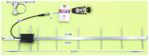 【SA-49660】8素子1.2GHz 八木アンテナ(屋外・屋内両用仕様)高感度指向性送受信用アンテナセット