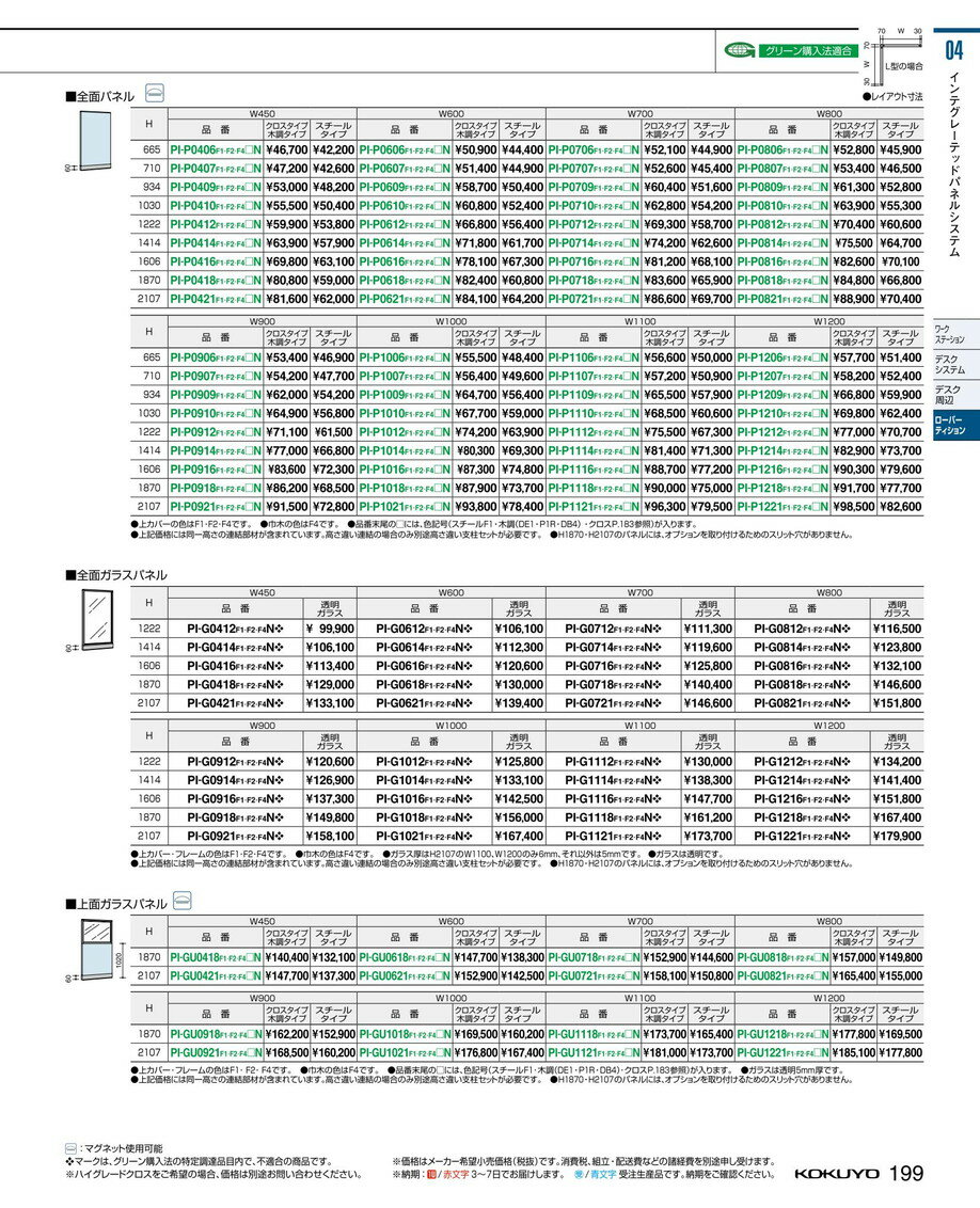 通販サイト ★ポイント最大7倍★【送料無料】-コクヨ(KOKUYO)インテグレーテッドパネル(PI-P1210F2GDNE5N)-【代引き不可商品】【コクヨ家具】