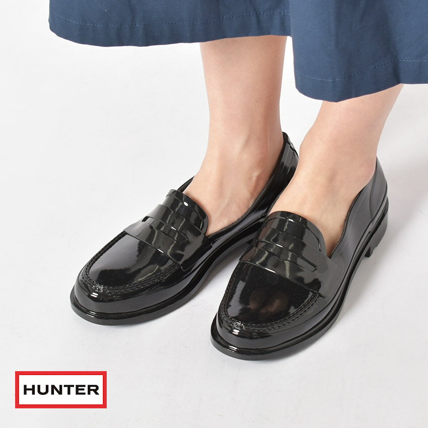 送料無料★ハンター HUNTER レインシューズ レディース オリジナル ペニー ローファー(HUNTER WFF1006RGL ORIGINAL PENNY LOAFER) レディース(女性用) ハンター ウーマン 防水 耐水 ラバー ペニーフロント【5,400円以上お買い上げで全国送料無料!】