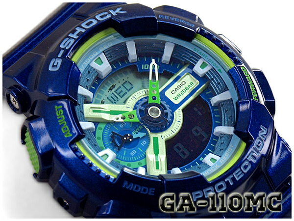 【ポイント2倍!!+送料無料!】G-SHOCK Gショック ジーショック 限定 Crazy Colors クレイジーカラーズ カシオ CASIO アナデジ 腕時計 ブルー ネイビー GA-110MC-2ADR GA-110MC-2A