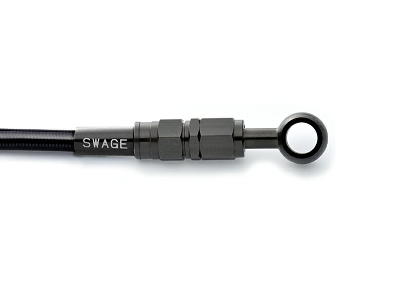 SWAGE-LINE スウェッジライン フロント ブレーキホースキット ホースの長さ:30mmロング ホースカラー:ブラックスモーク GB250クラブマン (84-00)