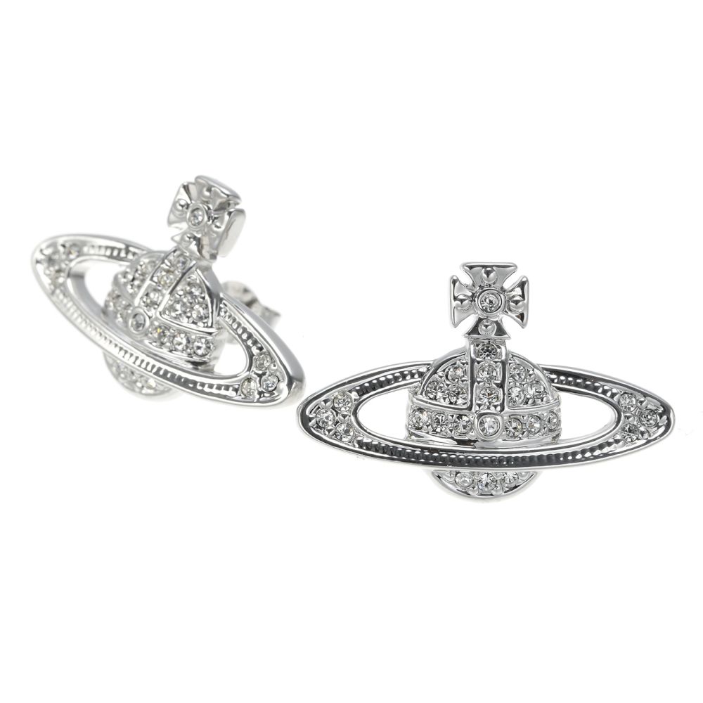 ヴィヴィアンウエストウッド ピアス VIVIENNE WESTWOOD 0019 01 02 シルバー MINI BAS RELIEF EARRINGS - PIERCED