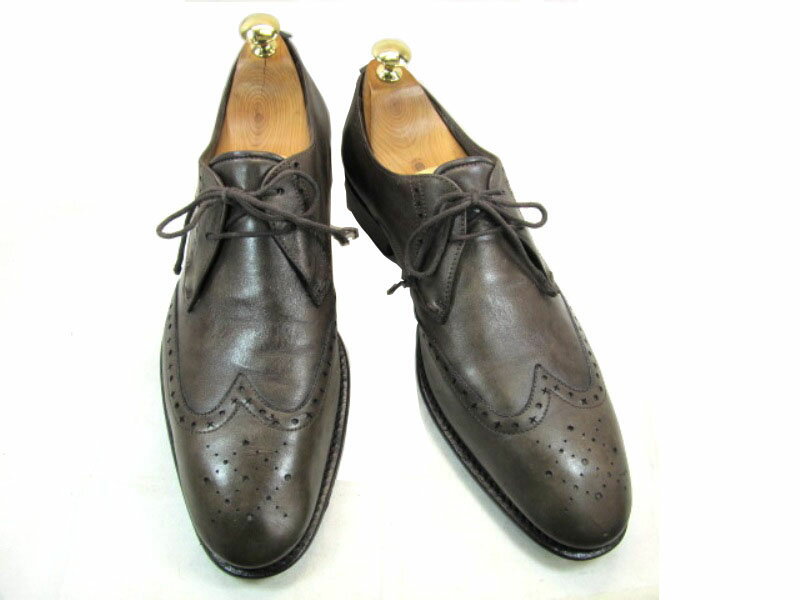 Russell&Bromley ラッセル&ブルムリー42 約26.0-26.5cm イタリア製・ウイングチップ♪YALAKU-ヤラク-メンズビジネスシューズ・紳士靴【中古】【送料無料】【靴】