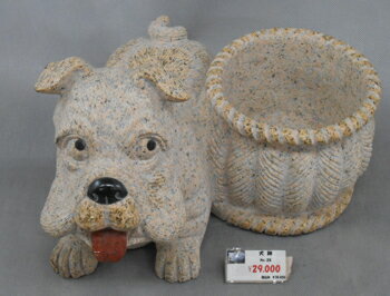 犬のプランター石の置物 290x330x128 15kg