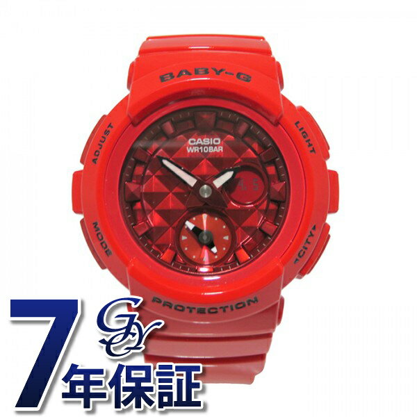 カシオ CASIO BABY-G スタッズ・ダイアル【正規品】 BGA-195M-4AJF レッド文字盤 レディース 腕時計 【新品】