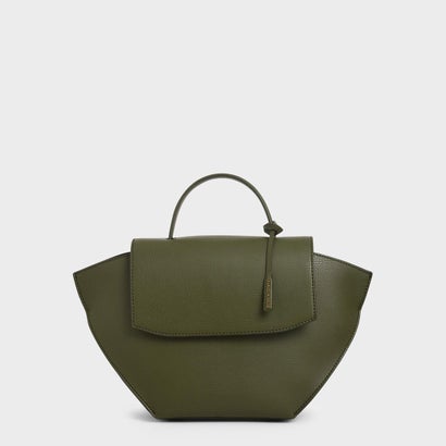 CHARLES & KEITH ラージトラペーズ トップハンドルバッグ