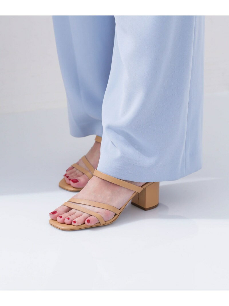 [Rakuten Fashion]【SALE／30%OFF】トリプルストラップサンダル LEINER ナノユニバース シューズ サンダル/ミュール ベージュ ブラック【RBA_E】【送料無料】