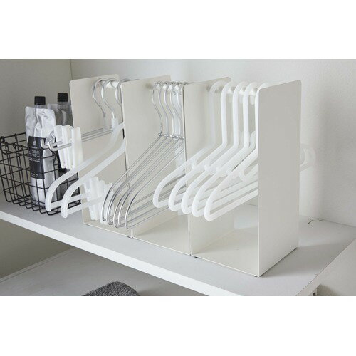 ハンガー収納ラック プレート ホワイト(1個)