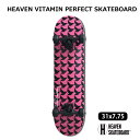 スケートボード コンプリート31x7.75inchHEAVEN SKATEBOARD スケボー完成品カナディアンメイプル100％ ハイクオリティJASA加盟 初心者から上級者まで対応大人気復刻版　GEOMETORY_D訳あり特価　入荷時にわずかなキズ