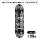 スケートボード コンプリート31x7.75inchHEAVEN SKATEBOARD スケボー完成品カナディアンメイプル100％ ハイクオリティJASA加盟 初心者から上級者まで対応大人気復刻版　GEOMETORY_K訳あり 特価入荷時にわずかなキズ