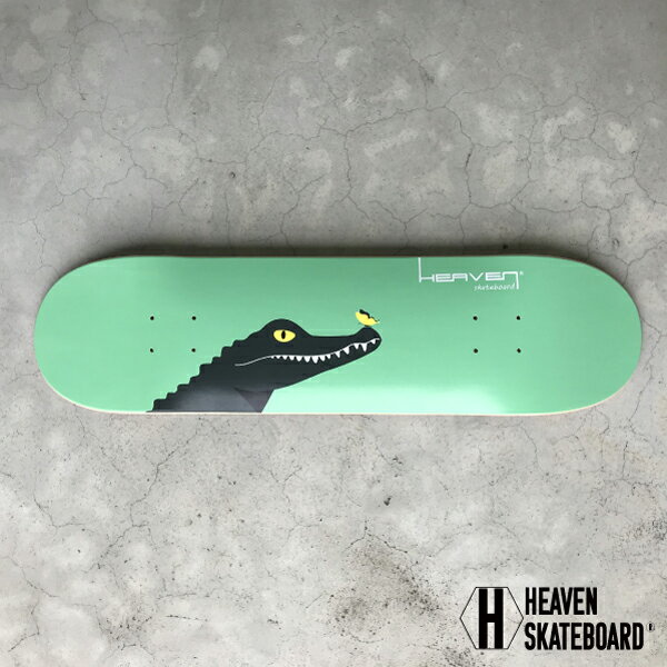 スケートボードデッキ ヘブンHEAVEN DESIGN DECK クロコダイル 31.5×8こだわりのデッキ カラーサンドデッキスケボー スケートボード カナディアンメイプル 2