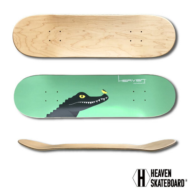 スケートボードデッキ ヘブンHEAVEN DESIGN DECK クロコダイル 31.5×8こだわりのデッキ カラーサンドデッキスケボー スケートボード カナディアンメイプル 3