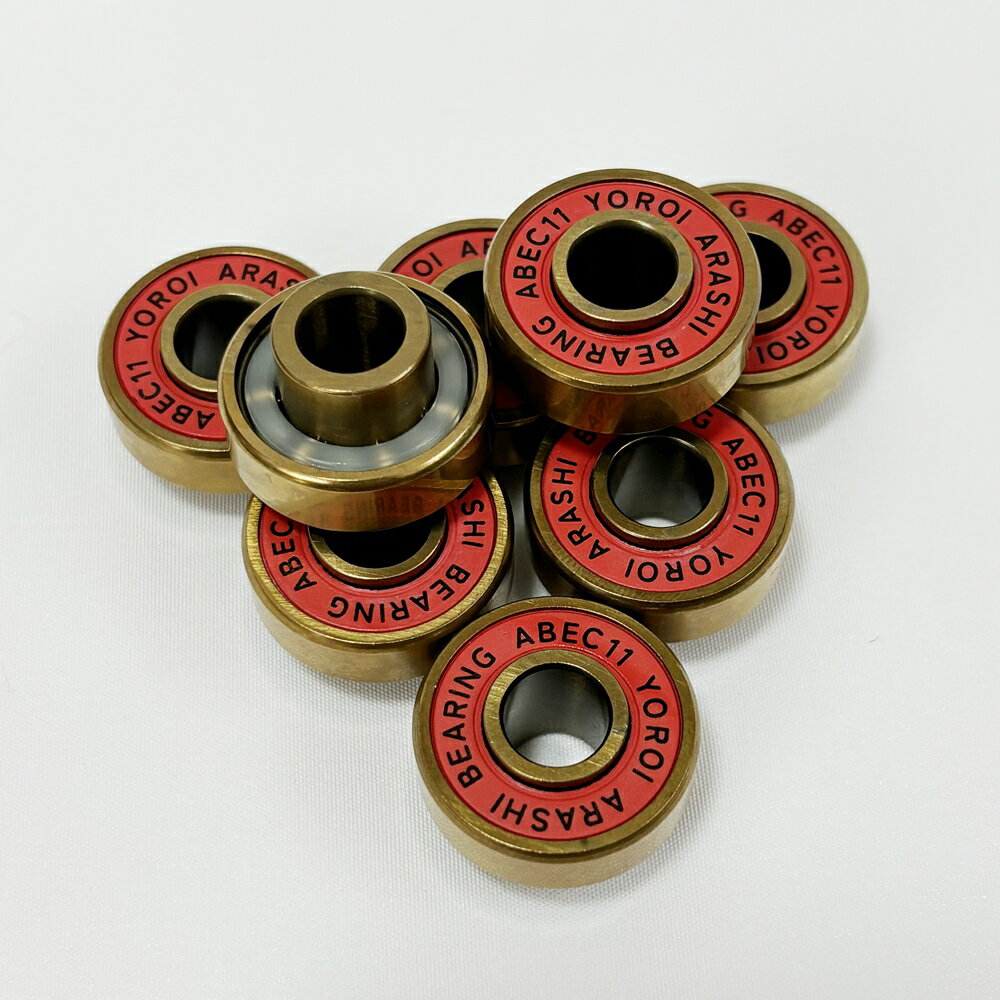 YOROI SKATEBOARD ベアリング 1台分 8個セット ARASHI スケート スケボー sk8 SKATEBOARD 高速回転　YOROISKATE チタン スチール 2